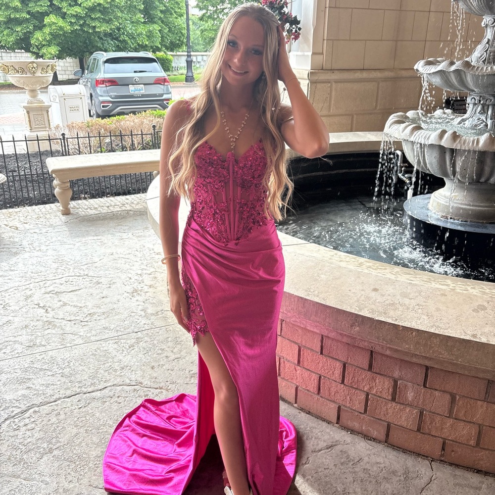 Bella Bliss Pink Prom Dress